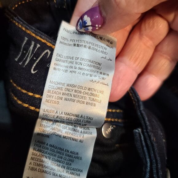 Inc Womens Petite Jeans Blue Size 4P Cotton Blend Skinny Leg Button Zip Closure - Picture 9 of 11